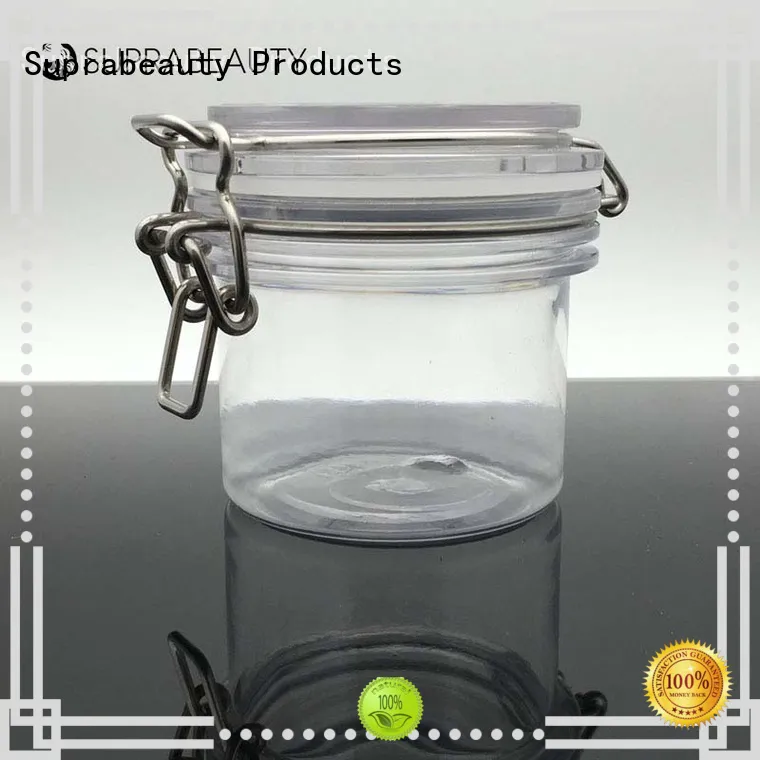 white plastic cosmetic jars with silicone ring for petroleum jelly