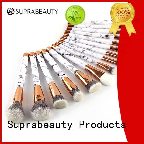 Suprabeauty aluminum brush set with curved synthetic hair for artists