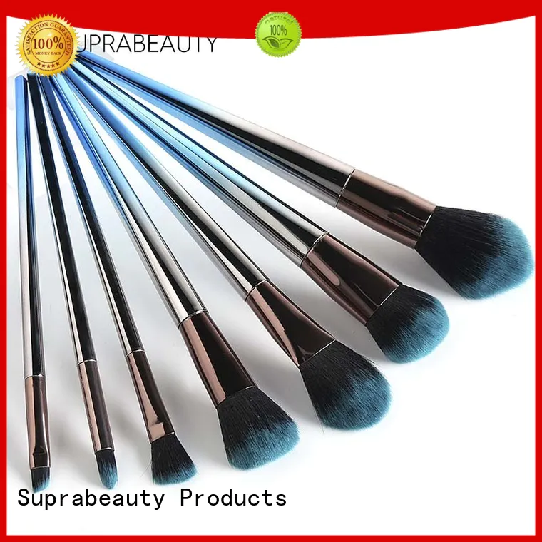 rainbow top makeup brush sets with synthetic bristles for artists