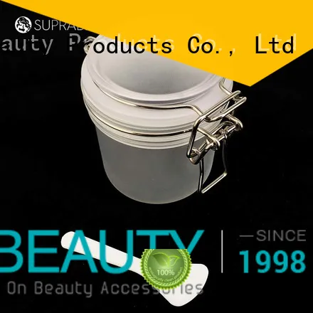 Suprabeauty frosted clear cosmetic jars with silicone ring for petroleum jelly