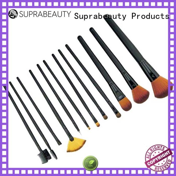 Suprabeauty aluminum brush set with curved synthetic hair for loose powder