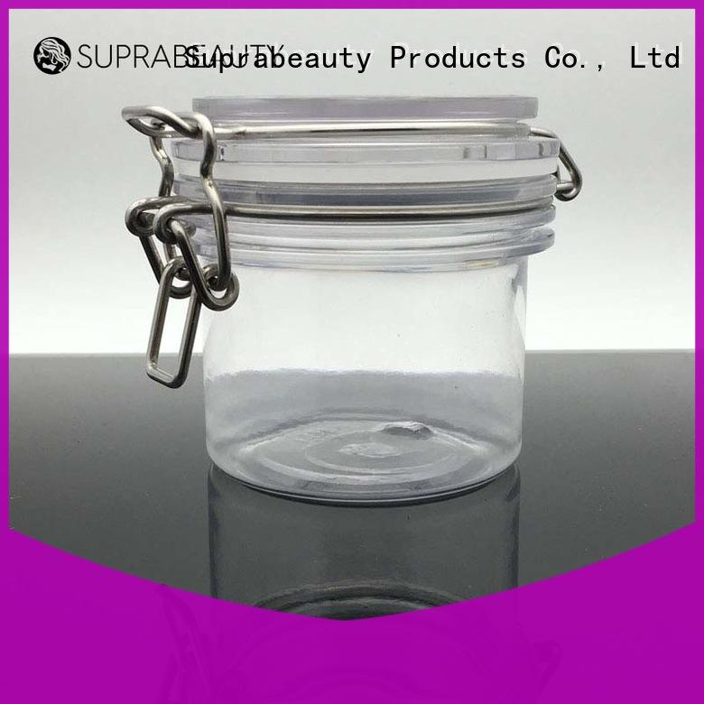 Suprabeauty promotional clear plastic jars with lids wholesale for packaging