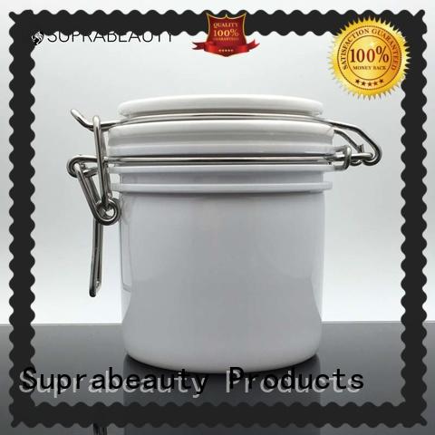 Suprabeauty round empty cosmetic jars with stainless steel for mud mask