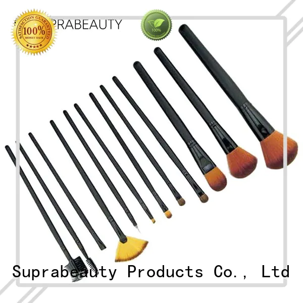 aluminum makeup brush kit online with curved synthetic hair for loose powder
