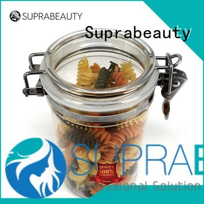 xlj plastic jars with lids with logo printing for cosmetic cream Suprabeauty