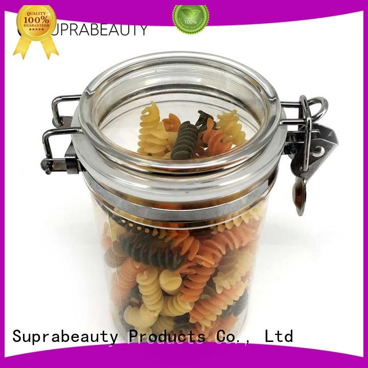 Suprabeauty bulk cosmetic jars with stainless steel for bath salt