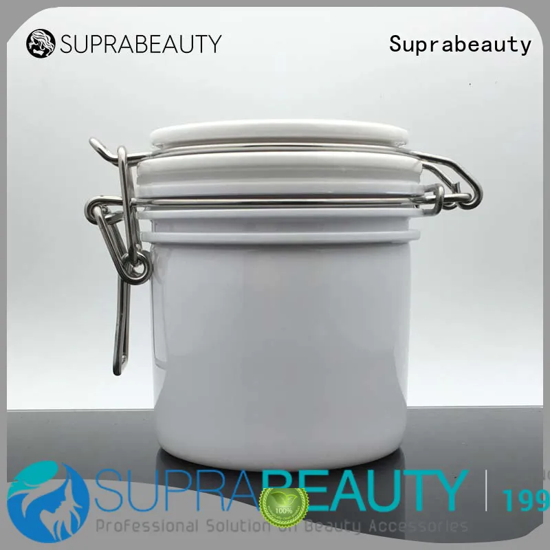 Pots en plastique Suprabeauty xlj avec couvercles avec logo imprimé pour crème cosmétique