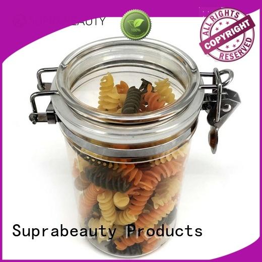 Suprabeauty plastic cosmetic jars with silicone ring for petroleum jelly