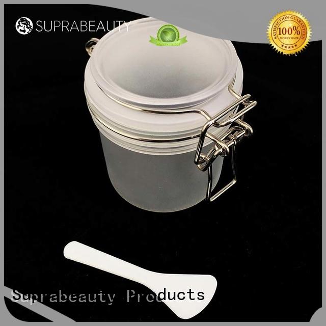 frosted storage jar with stainless steel for petroleum jelly