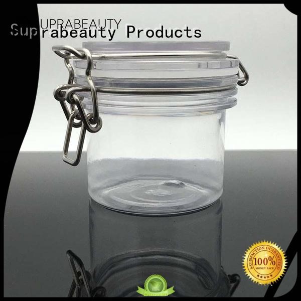 Suprabeauty xlj empty cosmetic jars with logo printing for bath salt