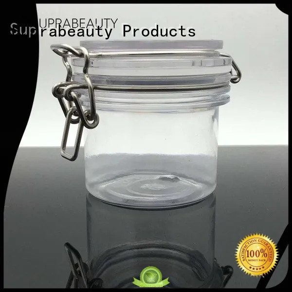 Suprabeauty xlj empty cosmetic jars with logo printing for bath salt