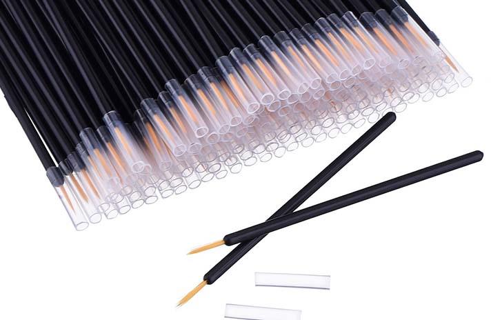 Synthetic hair disposable eyeliner makeup applicator-2