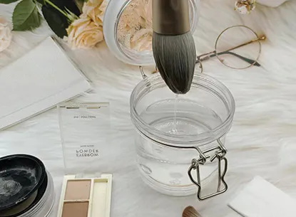 How do we dry the makeup brushes quickly?