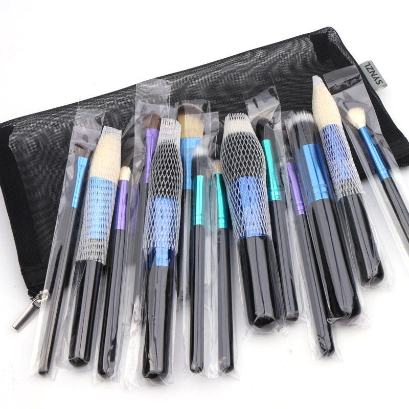 Goat hair makeup brush kit Suprabeauty 14pcs makeup brush kit SP0022-3