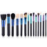 aluminum best rated makeup brush sets with curved synthetic hair for students