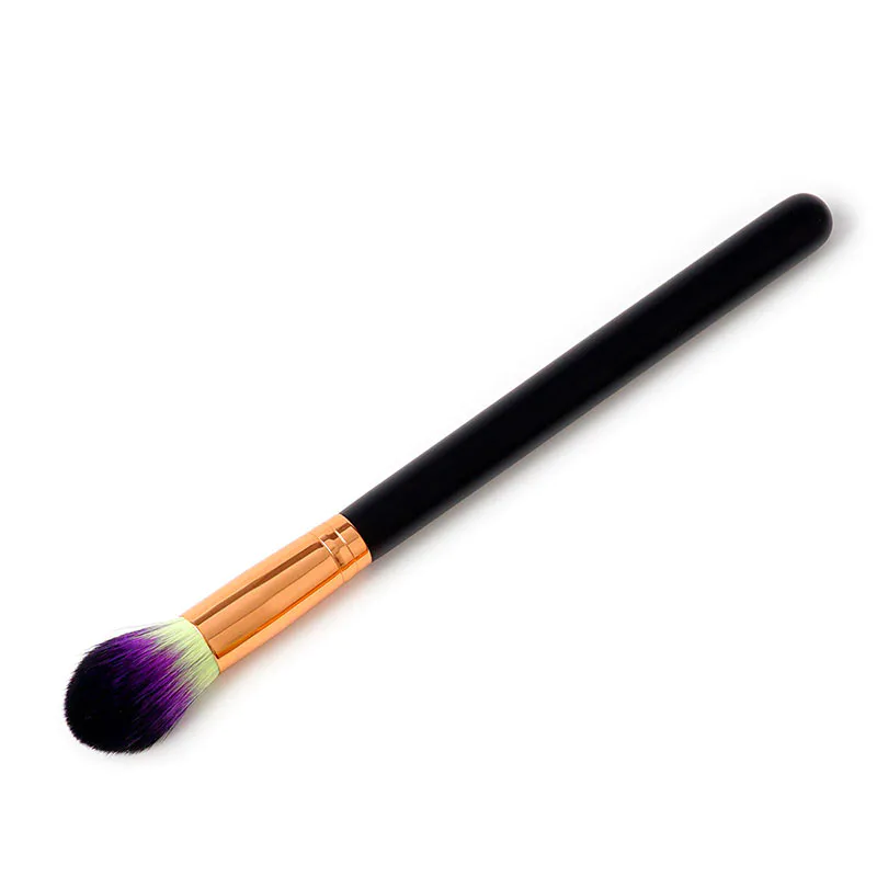 Gold color contouring basic makeup brushes