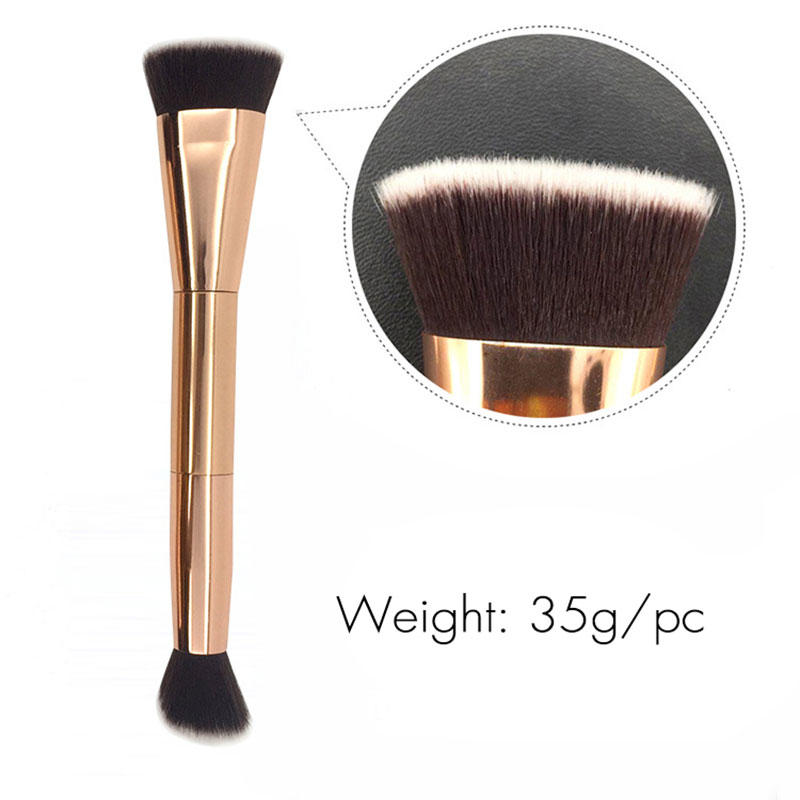 Synthetic hair makeup bronzing brush