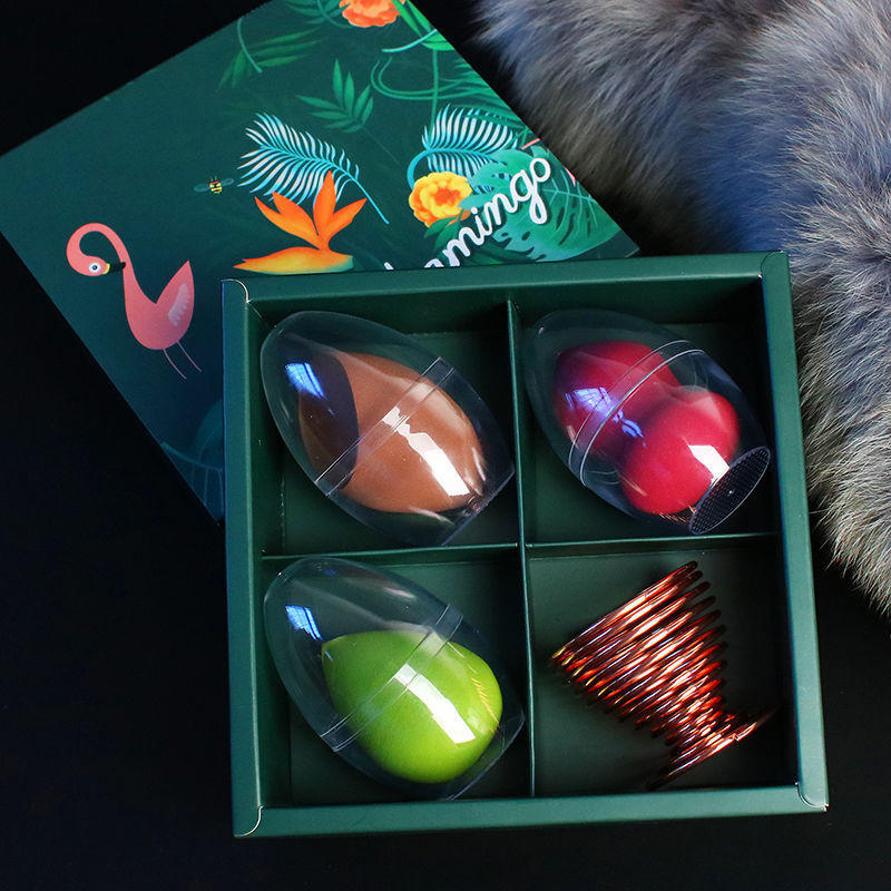 Gift box packaging makeup sponge set