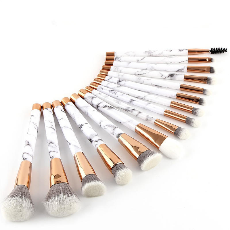Luxury face makeup brushes set supplier vegan synthetic hair