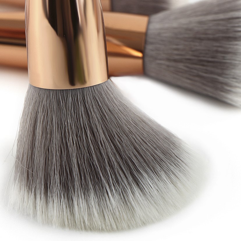 Luxury face makeup brushes set supplier vegan synthetic hair