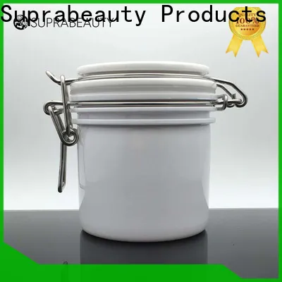 customized plastic cosmetic jars with lids factory direct supply for promotion