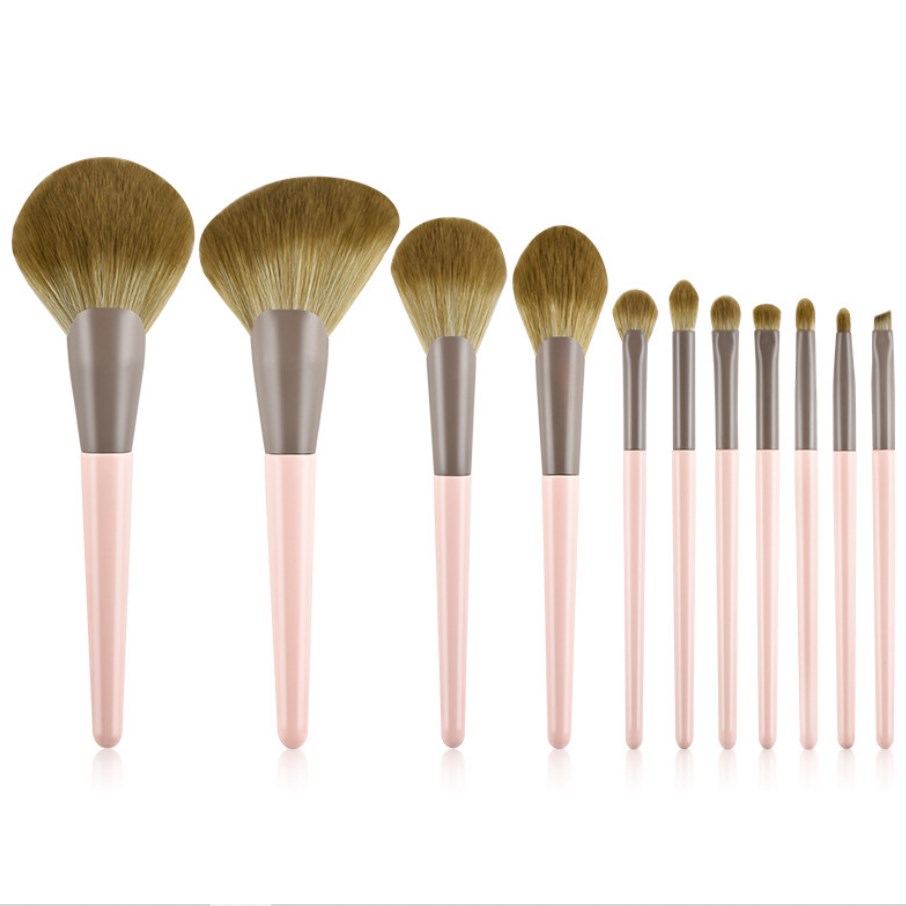 Ensemble de 11 pinceaux de maquillage végétaliens professionnels Suprabeauty