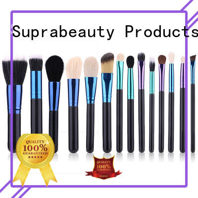 aluminum best rated makeup brush sets with curved synthetic hair for students