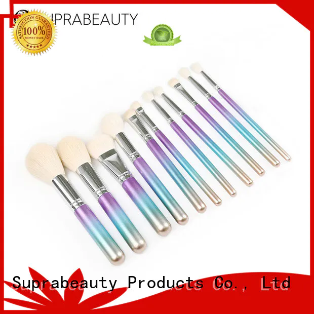 pcs affordable makeup brush sets with synthetic bristles Suprabeauty