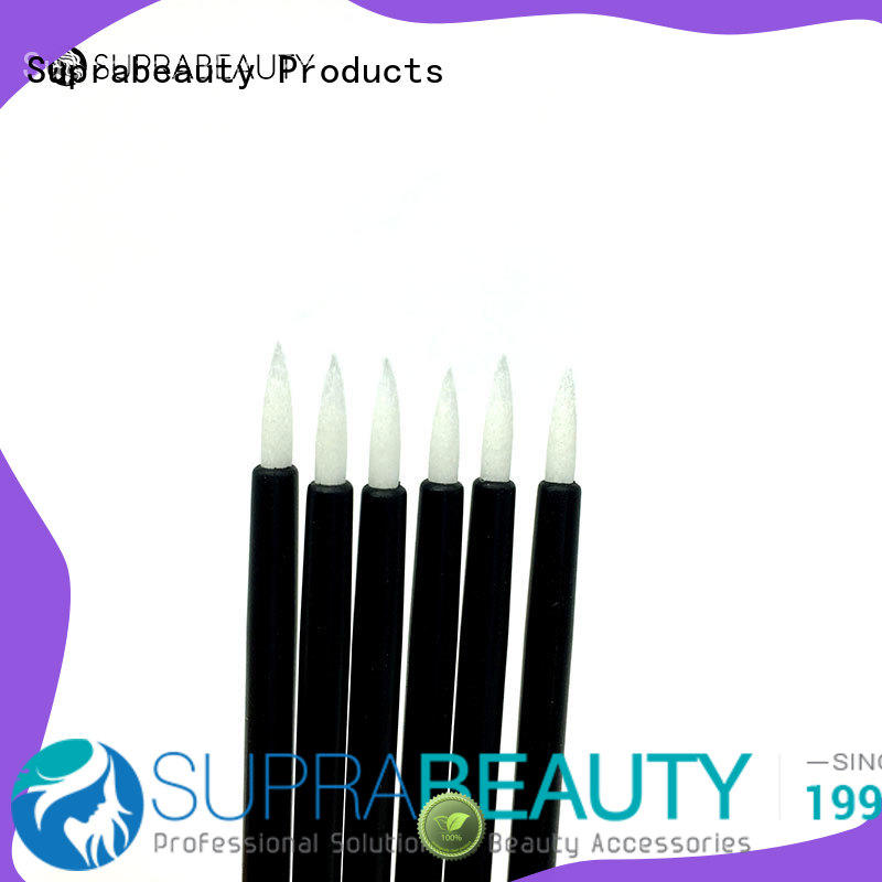 gentle material disposable eyeliner wands with bamboo handle for eyelash extension liquid Suprabeauty