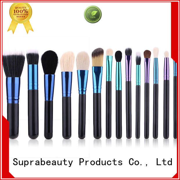 Suprabeauty cruelty best quality makeup brush sets with brush belt for loose powder